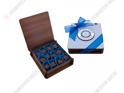 Mini Ahşap Kutuda Lokum Mini Ahşap Kutuda Lokum